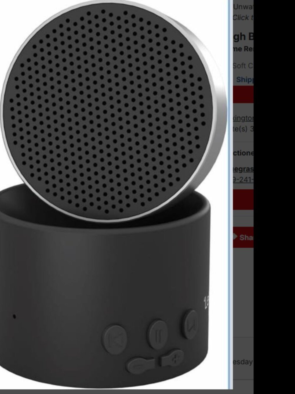 Adaptive Sound LectroFan Micro 2 Portable Bluetooth Speaker White Sound TRAVEL